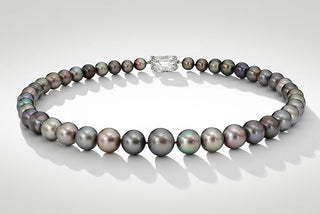 One of the Finest and Rarest Natural Grey Pearl Necklaces Known