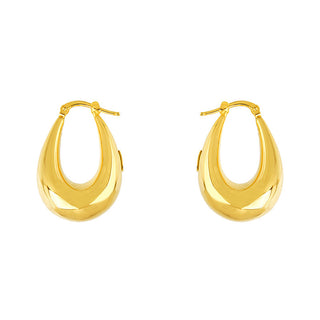 Rose, White, Yellow  Gold Hoop Earrings, SOLD