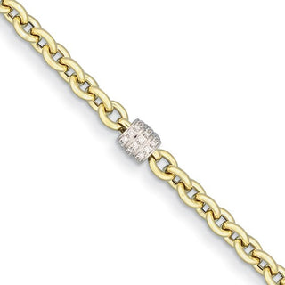 Link Bracelet with Diamonds