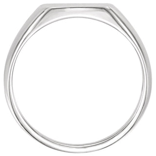 Men's 14K White Gold Signet Ring