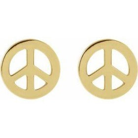 Gold Peace Earrings