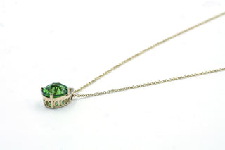 Janet Deleuse Peridot and Diamond Necklace