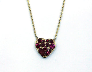 Janet Deleuse Ruby Heart Pendant Necklace