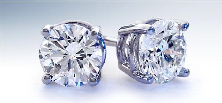Deleuse Diamond Earrings, .52cts. total , SOLD