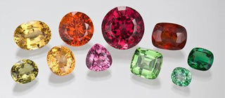 Colorful Garnets, Birthstone for January
