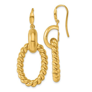 Gold Twisted Hoop Earrings, SALE