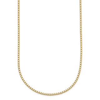 14k Yellow Gold  Solid Box Link Chain