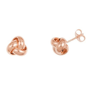 14K Rose Gold Knot Earrings