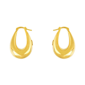 Rose, White, Yellow  Gold Hoop Earrings