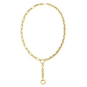 Gold Paper Clip Link Necklace, SOLD