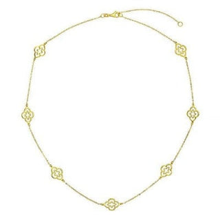Gold Flower Chain Necklace, SOLD