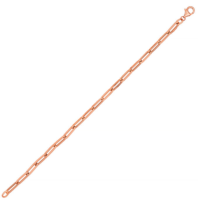 Rose Gold Paperclip Link Bracelet