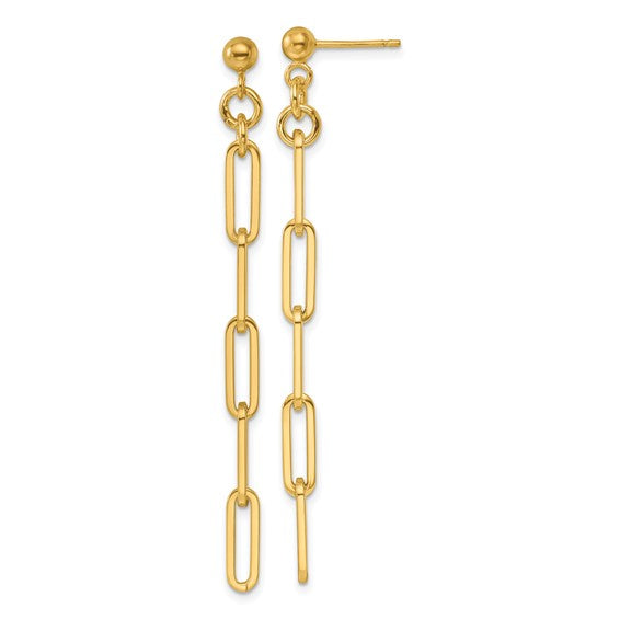 Gold Paperclip Earrings, SOLD