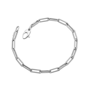 14k White Gold Link Bracelet