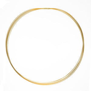 Multi-Strand Gold Neck Wire Necklace