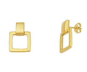 Square Gold Earrings