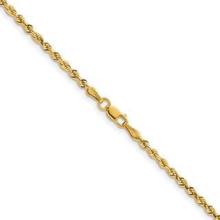 Gold Solid Rope Chain Necklace