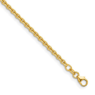 18k Solid Gold Cable Link Chain, SOLD