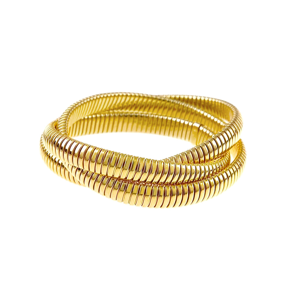 18k Gold Triple Stretch Bracelet, SOLD