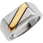 14k White and Yellow Gold Ring