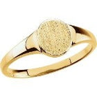 Rose or Yellow Gold Signet Ring