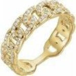 Diamond Chain Link Style Ring
