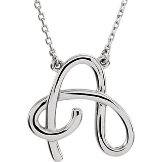 Rose, Yellow or White Gold Initial Necklace