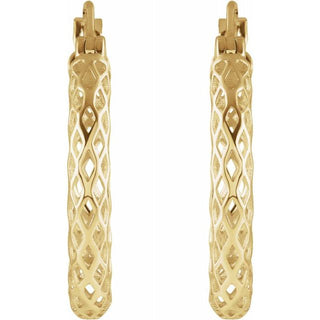 Woven Gold Hoop Earrings
