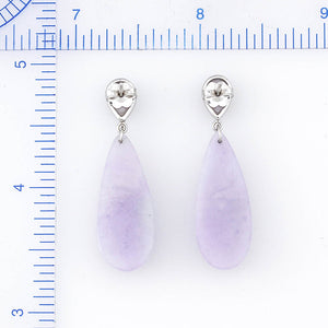 Natural Lavender Jade Earrings