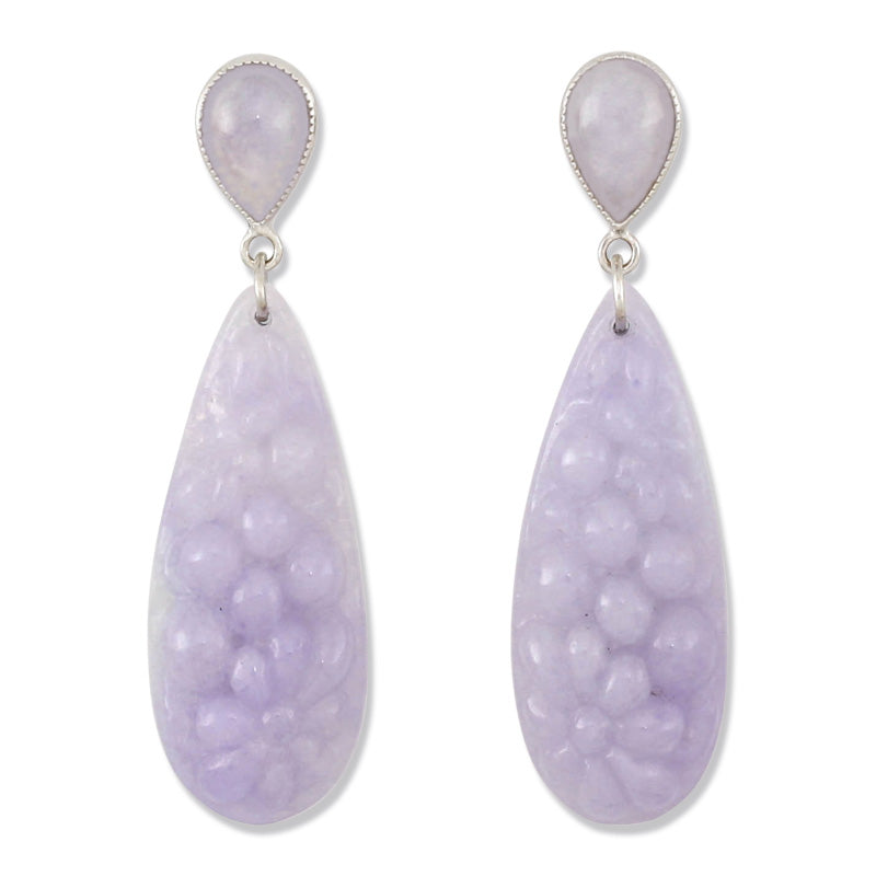 Natural Lavender Jade Earrings,SOLD