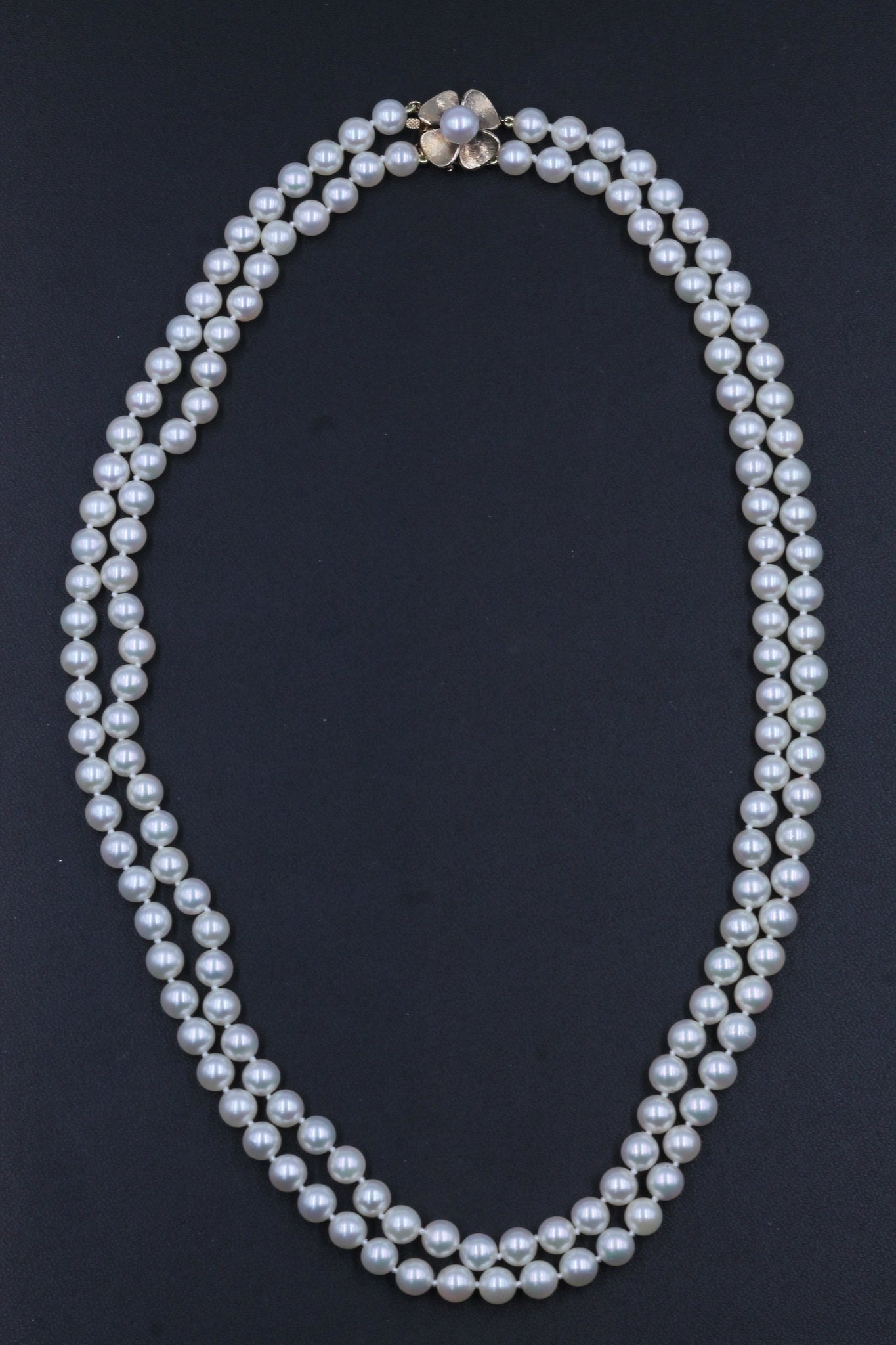 Pre-Owned Double Strand Cultured Akoya Pearl Necklace, SUPER SALE