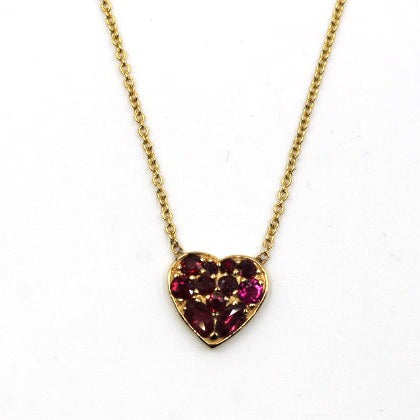 Janet Deleuse Ruby Heart Pendant Necklace