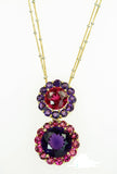 Janet Deleuse Amethyst and Pink Tourmalines Pendant, SALE