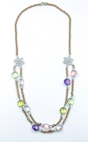 Janet Deleuse Diamond and Gemstone Necklace, SALE
