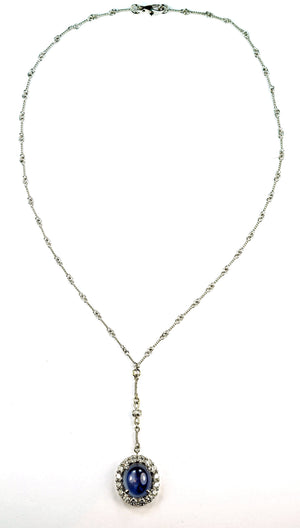 Janet Deleuse Star Sapphire and Diamond Necklace