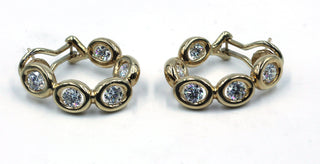 Diamond Hoop Earrings, SALE