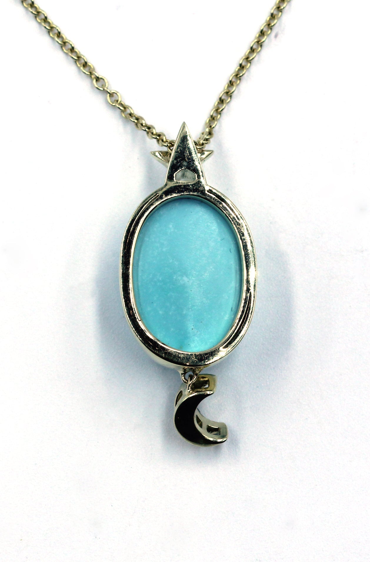 Janet Deleuse Turquoise and Diamond Pendant Necklace