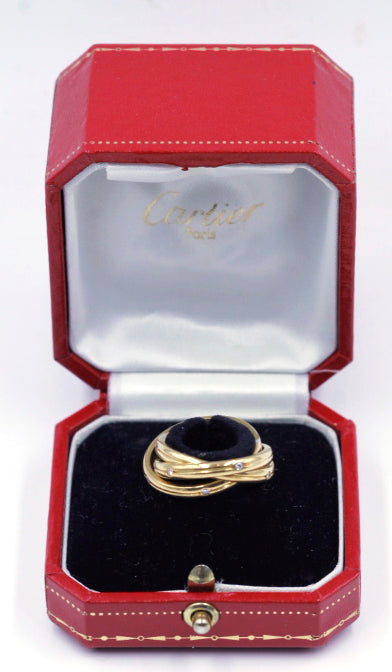 Pre-Owned Cartier Trinity Ring with Diamonds