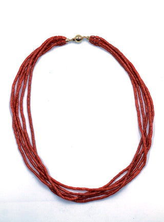 Pre-Owned  Natural Red Coral Necklace, SALE