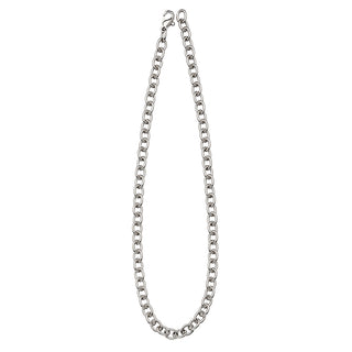 Platinum Oval Link Chain Necklace
