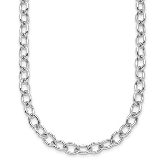 Sterling Silver Oval Solid Link Chain Necklaces and Bracelets