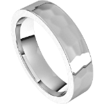 Textured White Gold Flat Wedding Band, SOLD