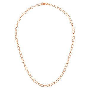 14K Rose, White or Yellow Gold Open Link Chain