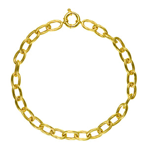 Gold Textured Link Necklace, SOLD