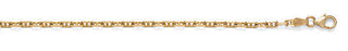14K Yellow Gold Solid Link Anchor Chain, SOLD