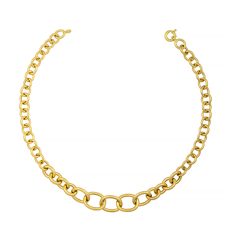 14K Gold Graduated Link Necklace, SOLD