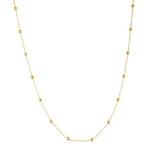 Yellow Gold Chain with Beads, SOLD