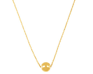 Yellow or White Gold Ball Pendant on Chain, SALE, SOLD