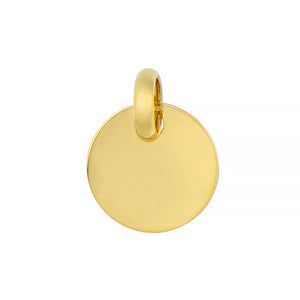 Gold Round Medallion Pendant