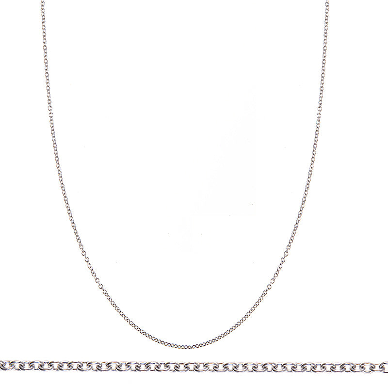 14k White Gold Cable Link Chain, SOLD
